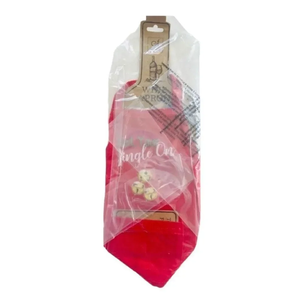 Brand New C&F Home Christmas Holidays Get Your Jingle On Wine Gift Bag Apron